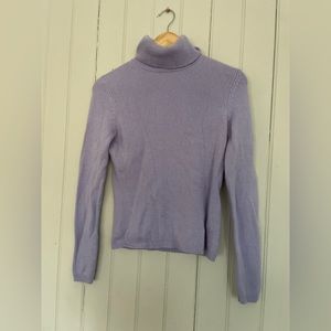 Bloomingdale’s lavender vintage cashmere turtleneck sweater